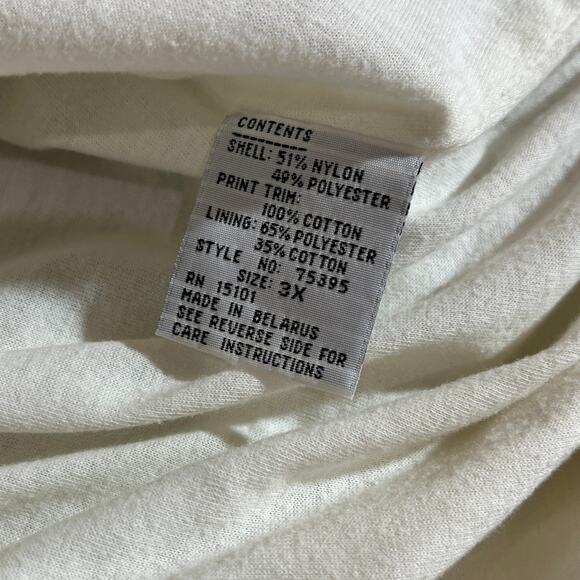 Vintage Current Seen Windbreaker Jacket Womens 3X White Floral Cottagecore - Picture 8 of 11